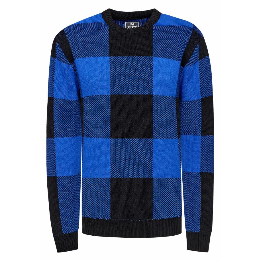 Rusty Neal Rusty Neal Trui kobaltblauw / zwart -