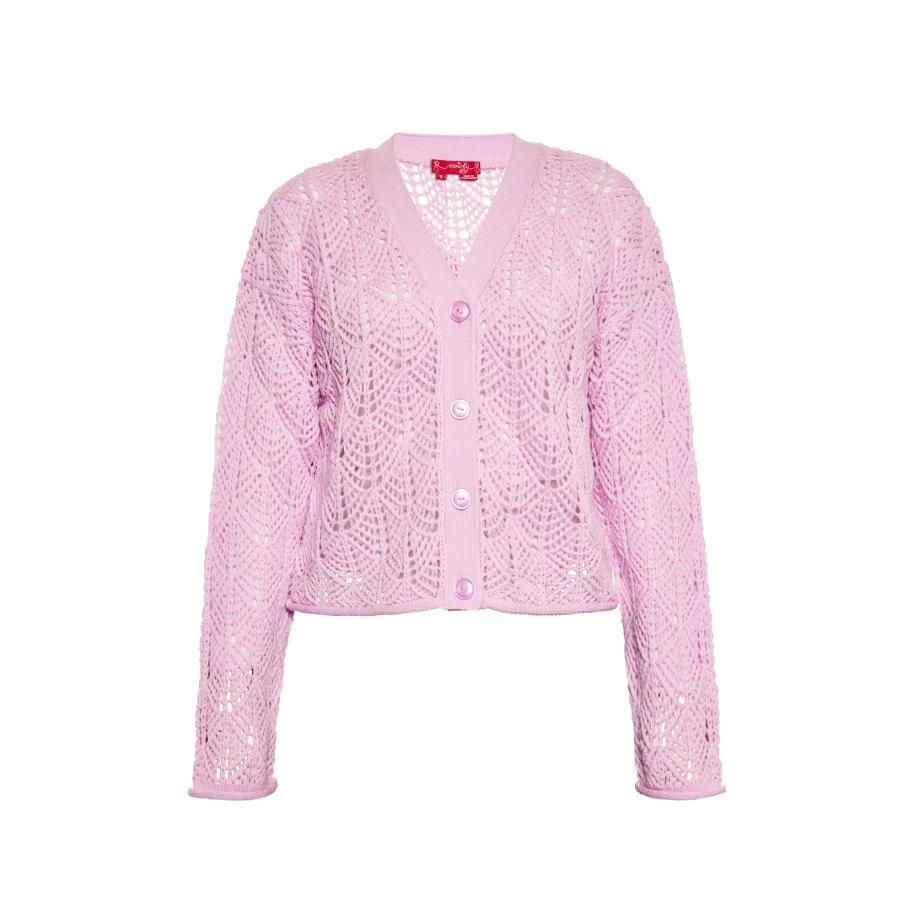 Swirly swirly Gebreid vest rosa -