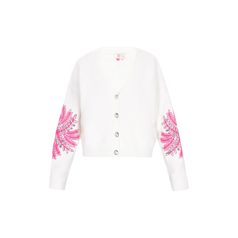 IZIA IZIA Gebreid vest lichtroze / offwhite -
