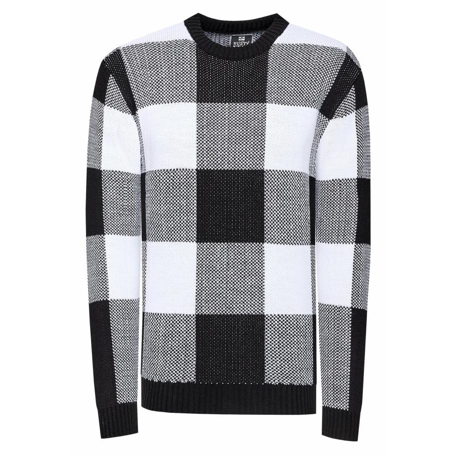 Rusty Neal Rusty Neal Trui grijs / zwart / wit -