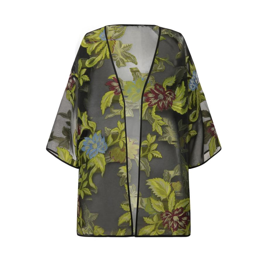 Ulla Popken Ulla Popken Kimono blauw / groen / bordeaux / zwart -