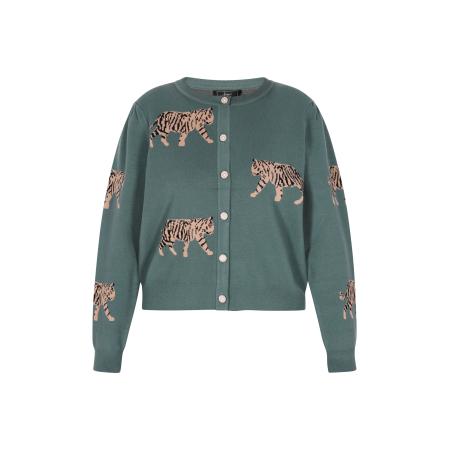 Faina faina Gebreid vest bruin / donkergroen