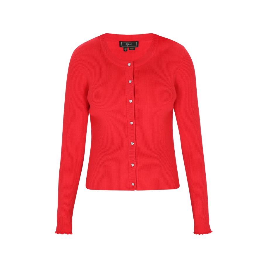 Faina faina Gebreid vest rood -