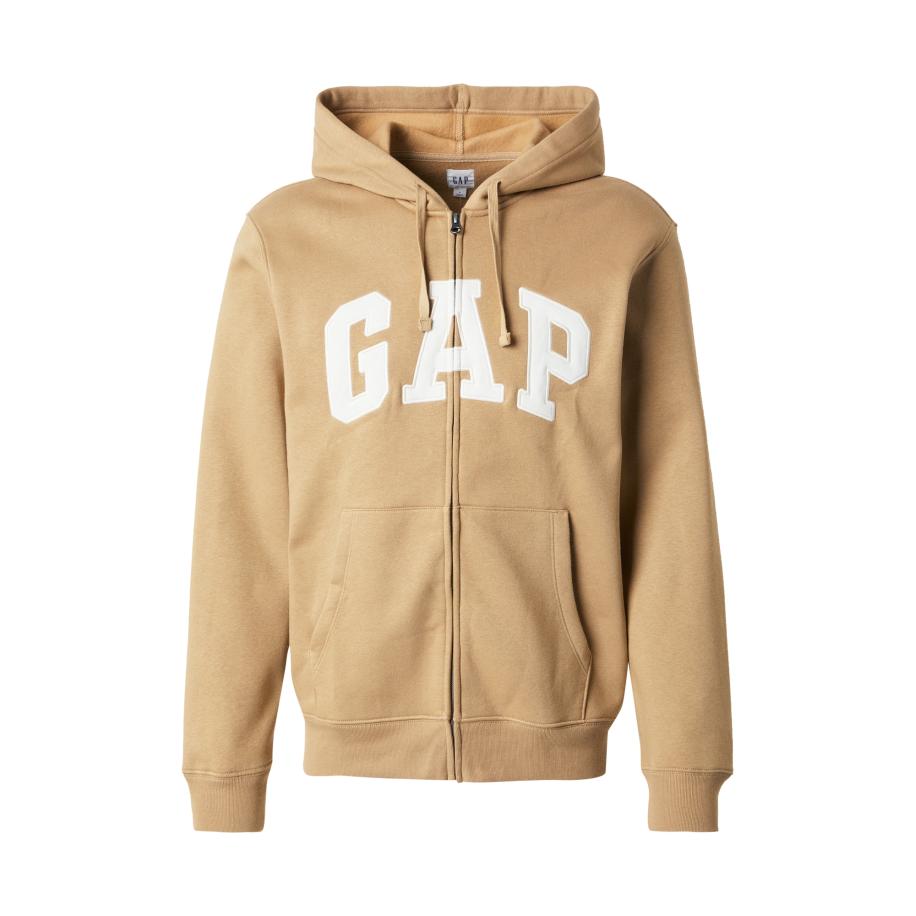 GAP GAP Sweatvest HERITAGE lichtbruin / wit -