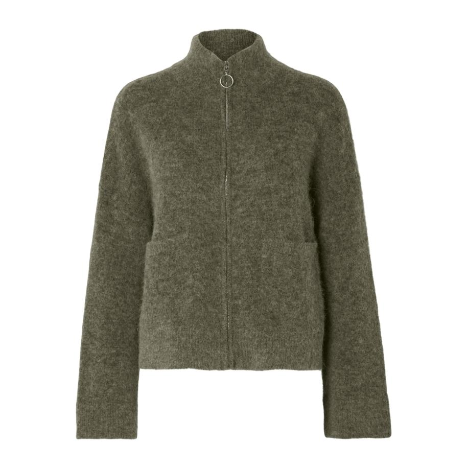 Selected SELECTED Gebreid vest SLFSia Ras groen gemêleerd -
