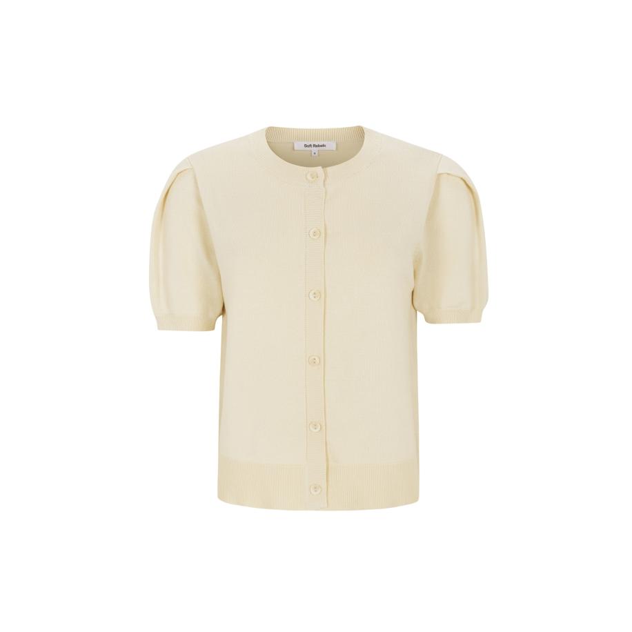 Soft Rebels Soft Rebels Gebreid vest Marla ivoor -