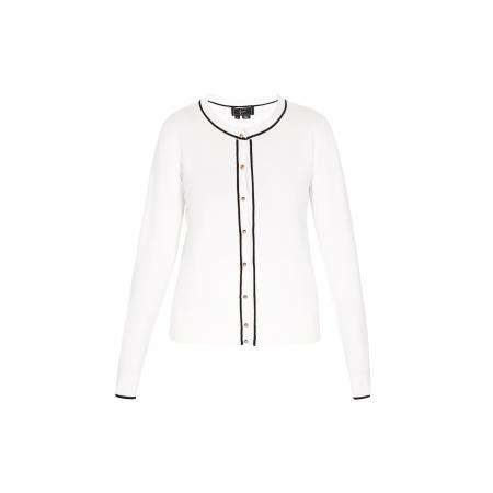 Faina faina Gebreid vest zwart / wit