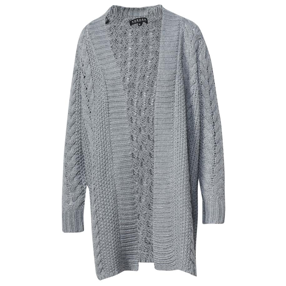 KOROSHI KOROSHI Gebreid vest grijs -