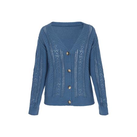 Usha Usha Gebreid vest saffier