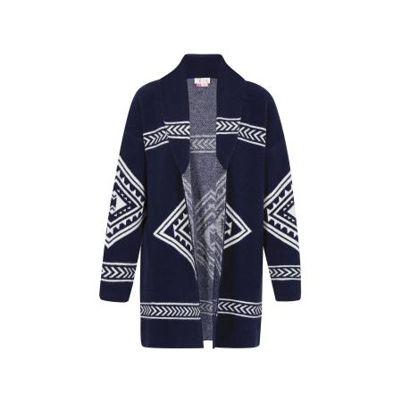 IZIA IZIA Gebreid vest navy / wit