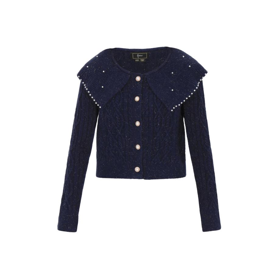 Faina faina Gebreid vest navy -