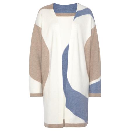 Lascana LASCANA Gebreid vest beige / crème / blauw