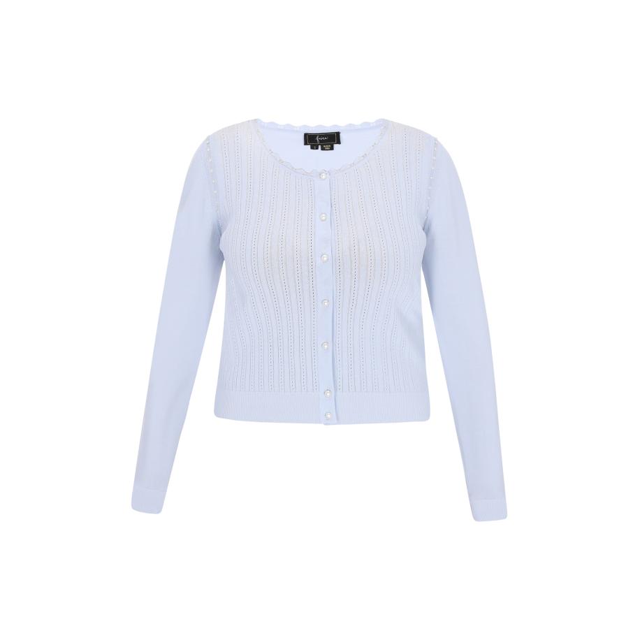 Faina faina Gebreid vest lichtblauw -