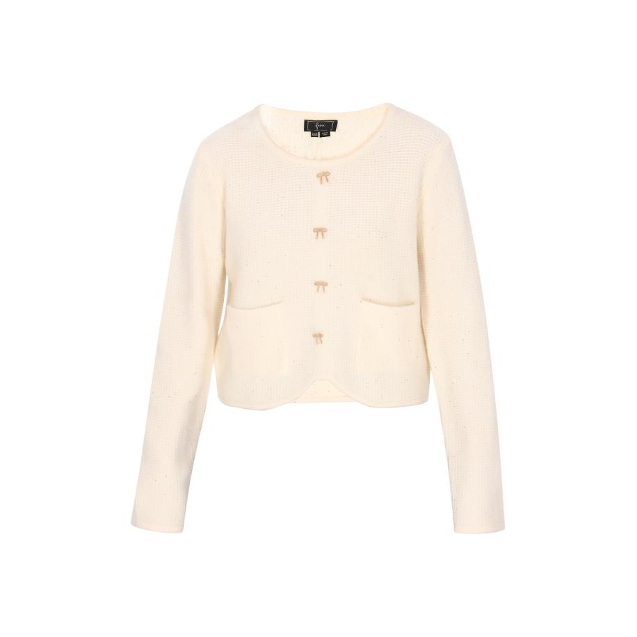 Faina faina Gebreid vest offwhite -