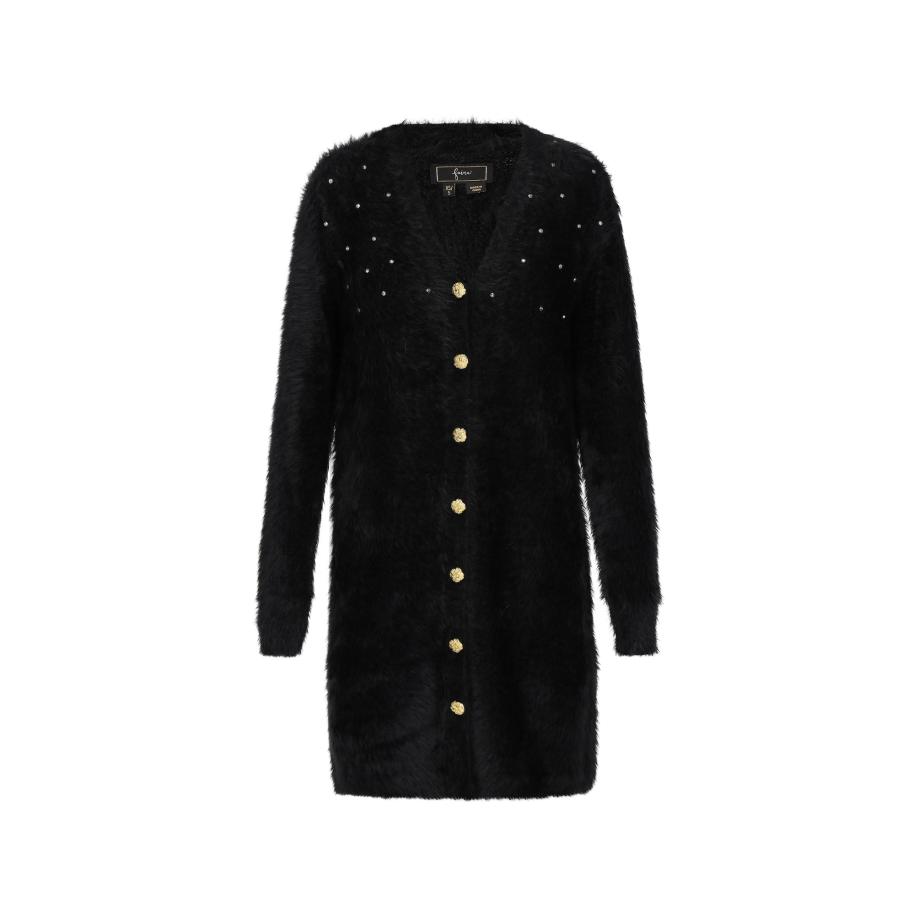 Faina faina Gebreid vest zwart -