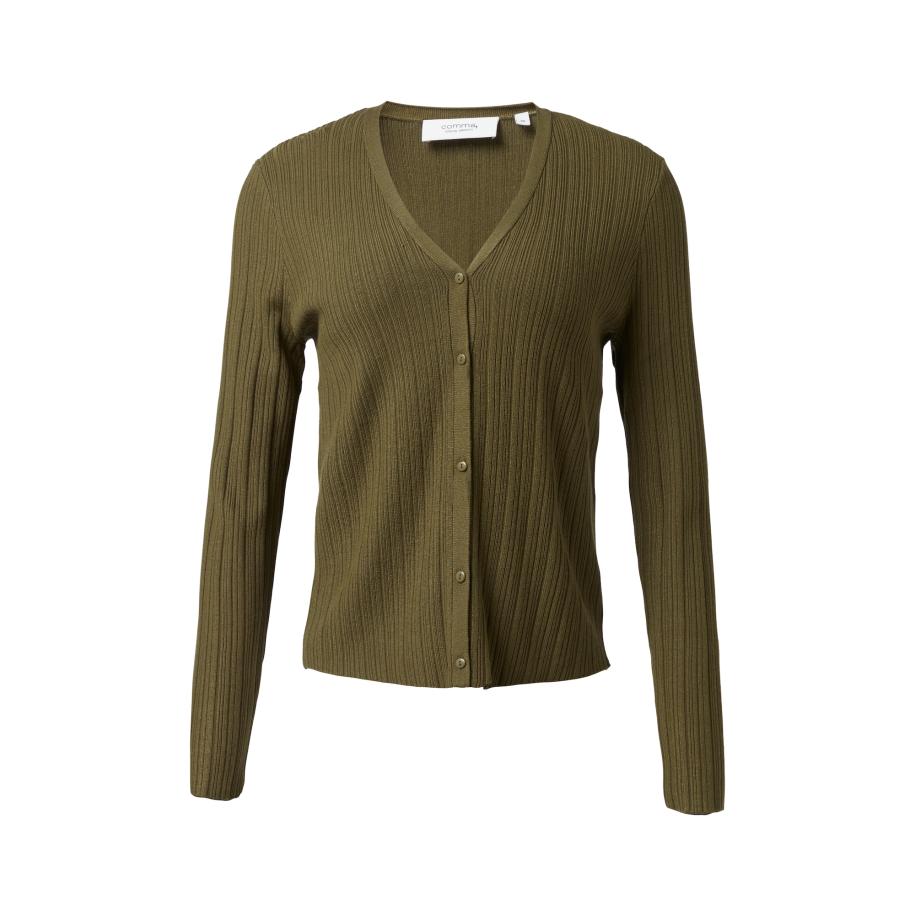 comma casual identity comma casual identity Gebreid vest olijfgroen -