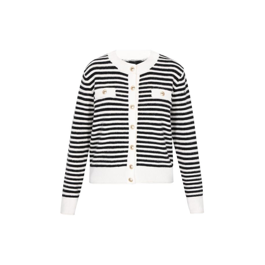 DreiMaster DreiMaster Klassik Gebreid vest zwart / wit -