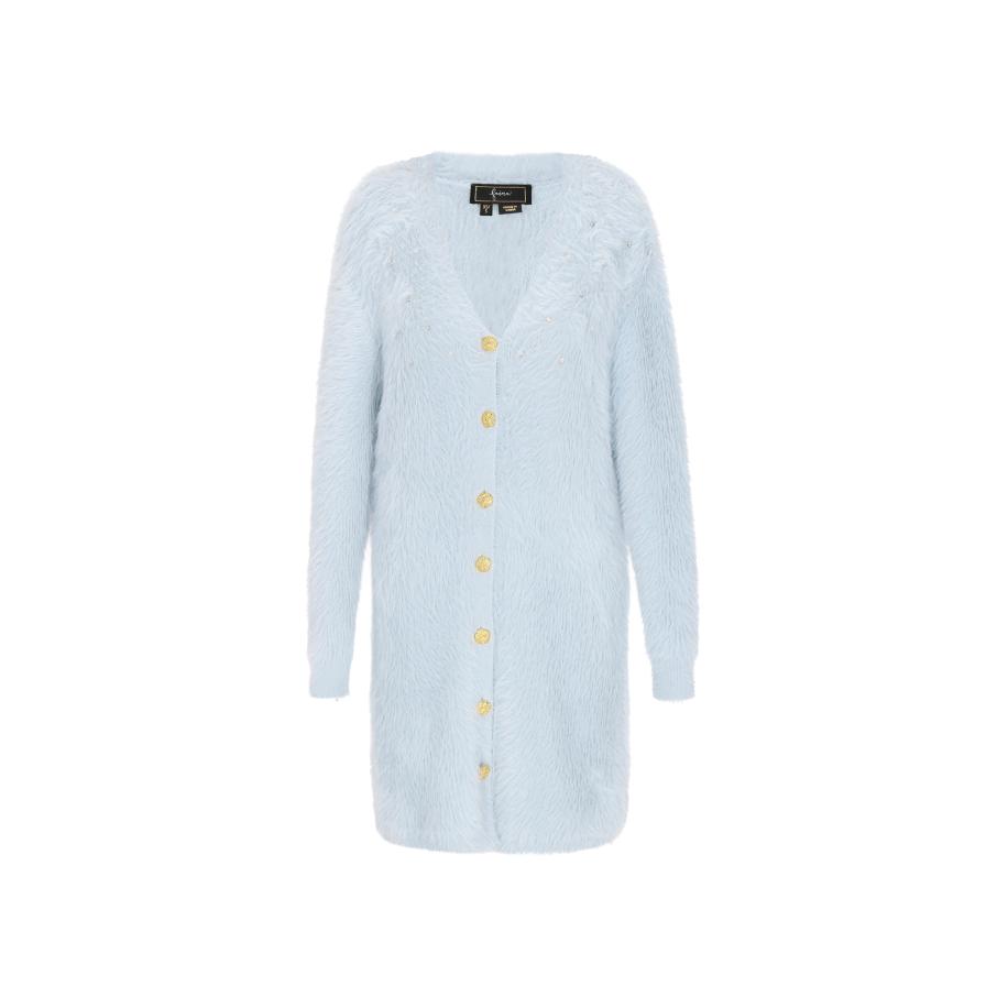Faina faina Gebreid vest lichtblauw -