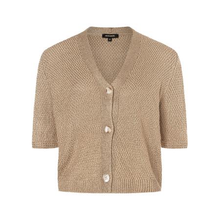 More & More MORE & MORE Gebreid vest donkerbeige