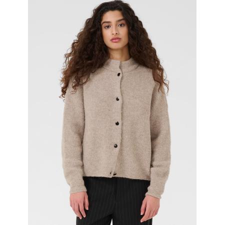 Gestuz Gestuz Gebreid vest AlphaGZ beige gemêleerd