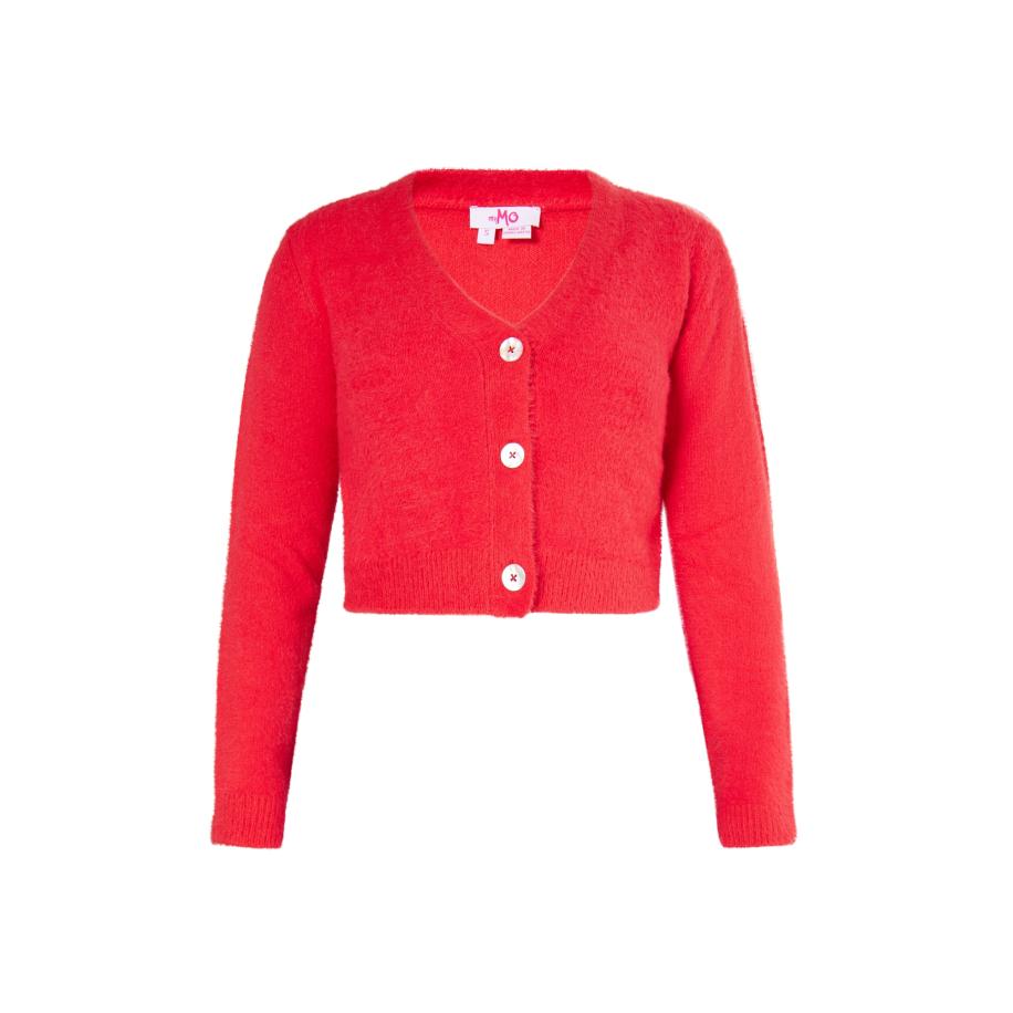 MYMO MYMO Gebreid vest Biany rood -