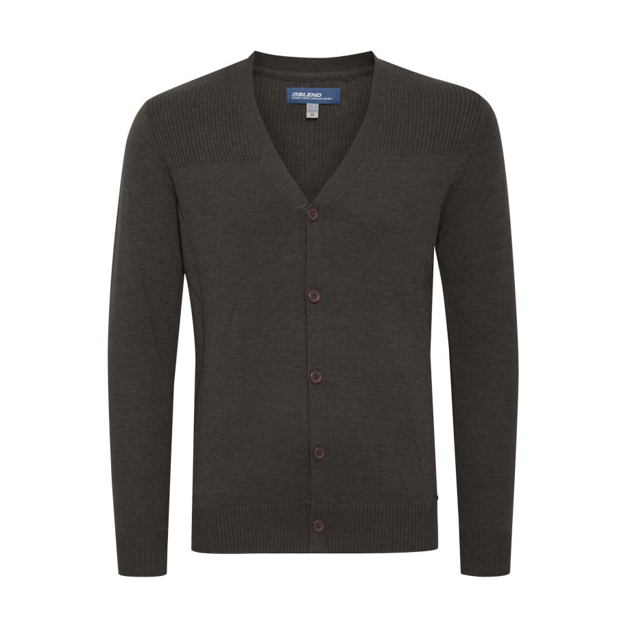 Blend BLEND Gebreid vest Caden antraciet -