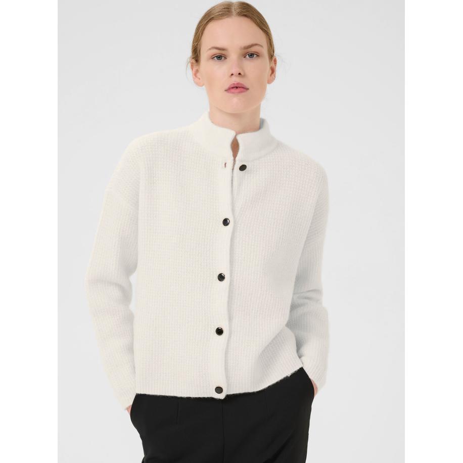 Gestuz Gestuz Gebreid vest AlphaGZ wit -