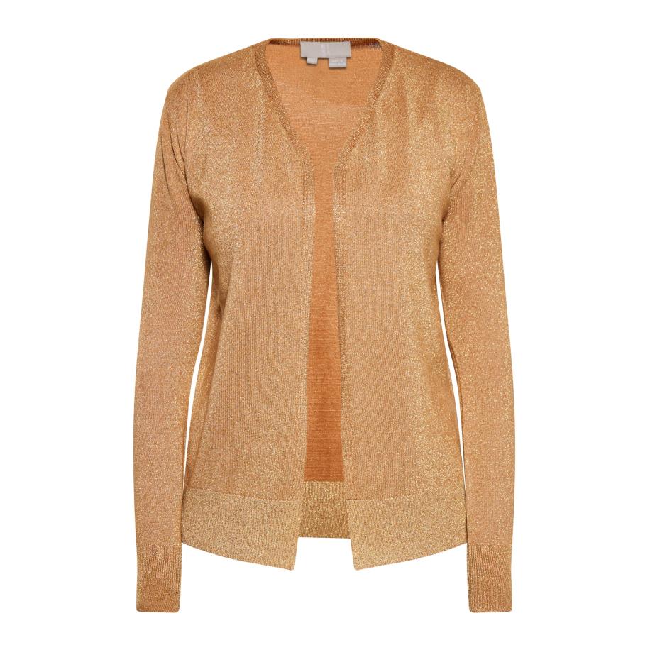 RISA RISA Gebreid vest camel -