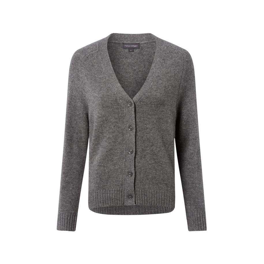 Franco Callegari Franco Callegari Gebreid vest grijs -