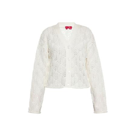 Swirly swirly Gebreid vest wit