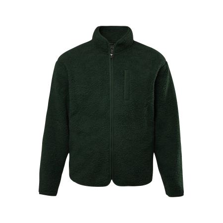 STHUGE STHUGE Fleece jas donkergroen