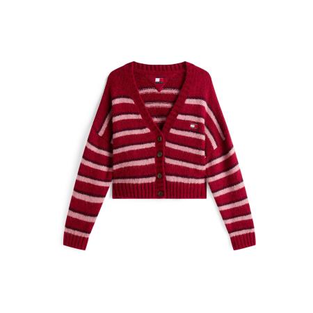 Tommy Jeans Tommy Jeans Gebreid vest rosa / rood / zwart