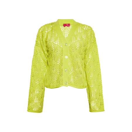 Swirly swirly Gebreid vest appel