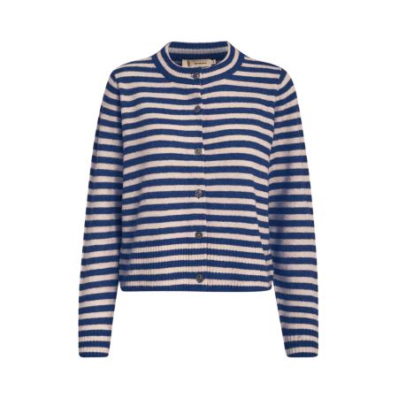 Peppercorn Peppercorn Gebreid vest donkerblauw / wit