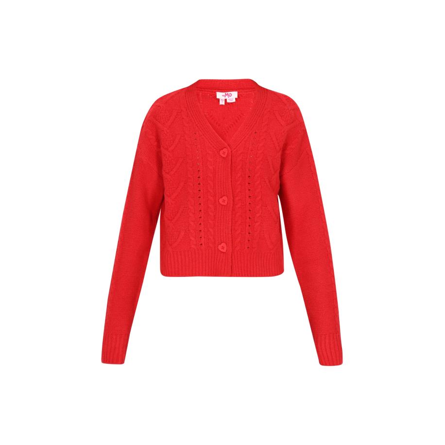 MYMO MYMO Gebreid vest rood -