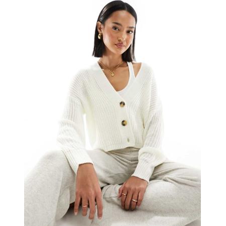 Only Gebreid vest in crème-Neutraal