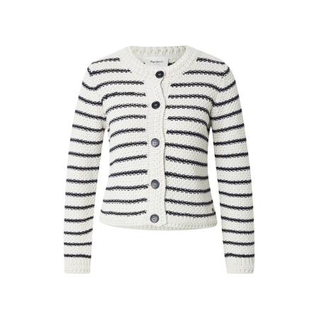 Pepe Jeans Pepe Jeans Gebreid vest Cassie zwart / wit