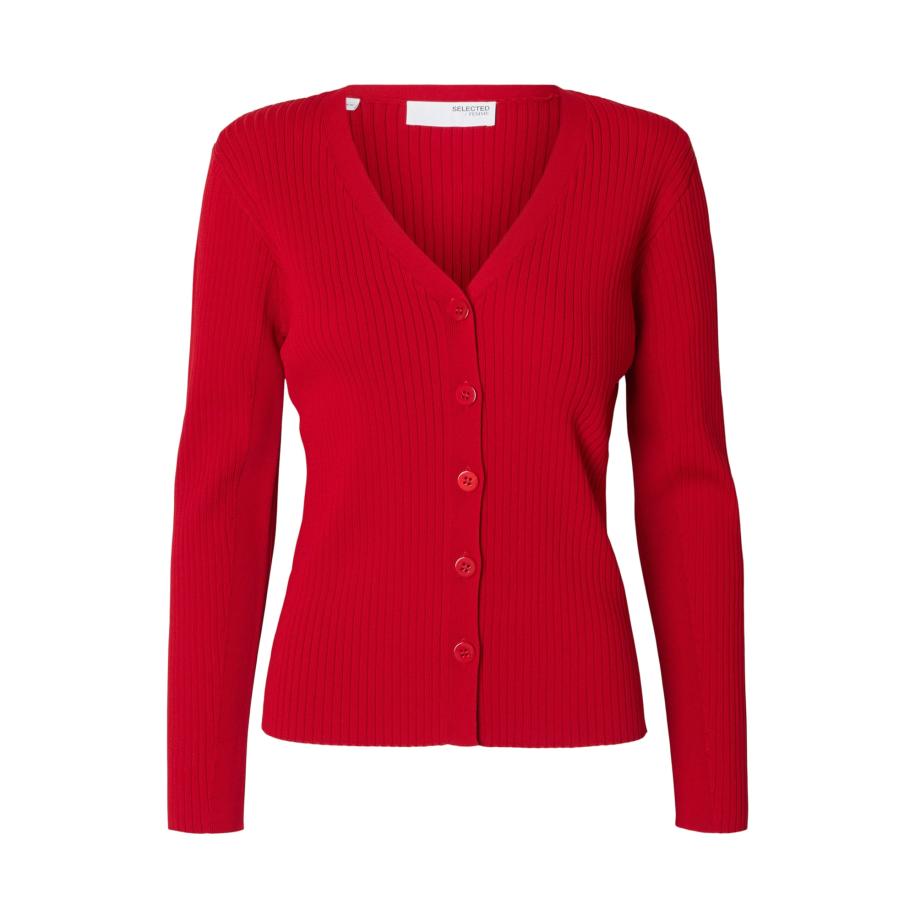 Selected SELECTED Gebreid vest SLFCARLY rood -