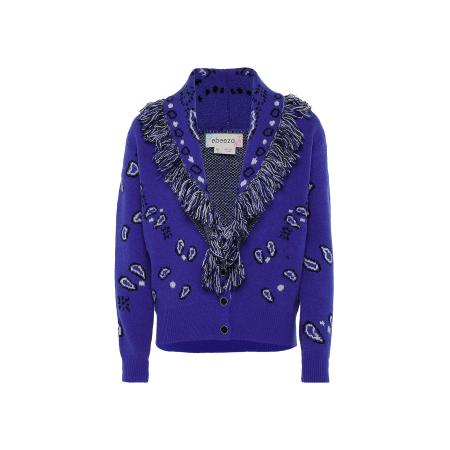 ebeeza ebeeza Gebreid vest violetblauw / zwart / wit
