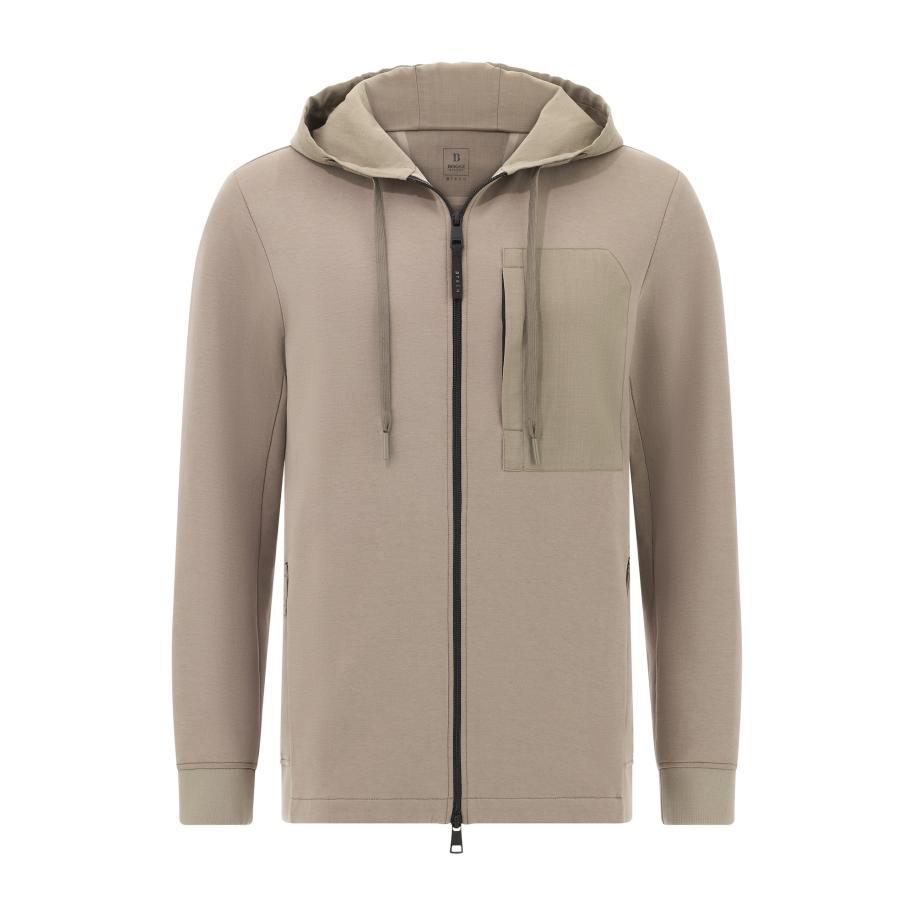 Boggi Milano Sweatvest greige Grijs