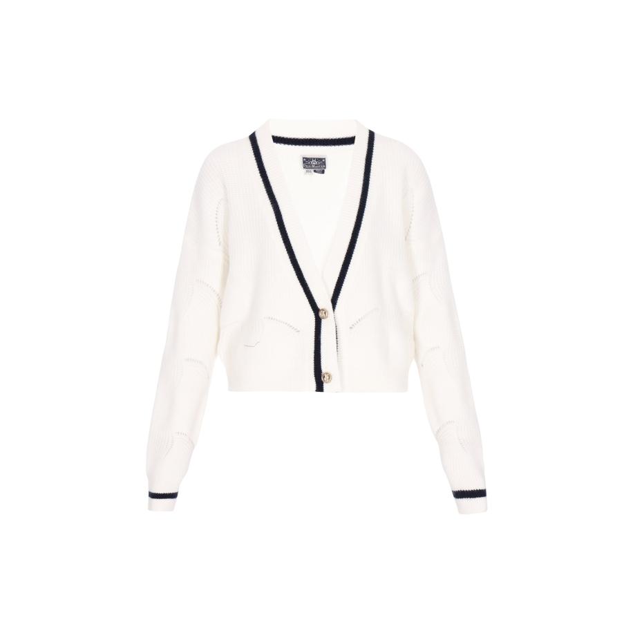 DreiMaster DreiMaster Maritim Gebreid vest wit -