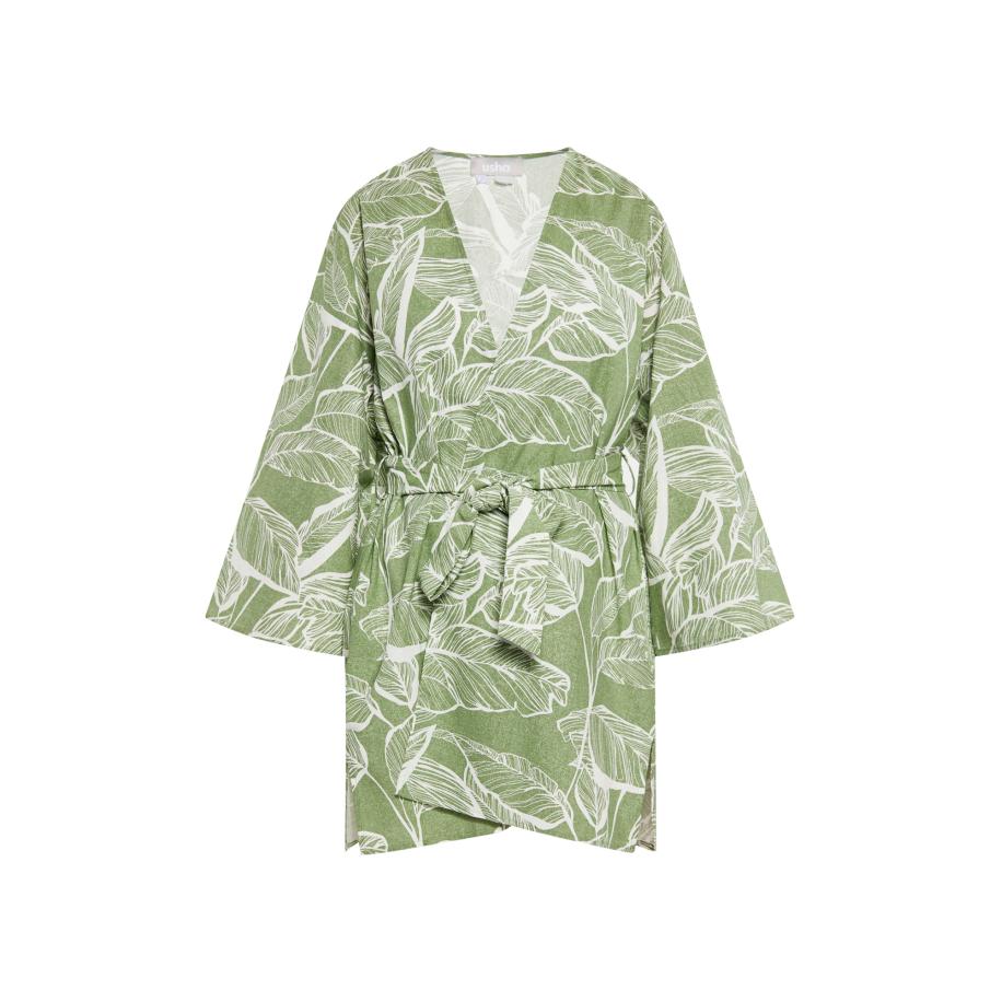 Usha Usha Kimono pastelgroen / wit -