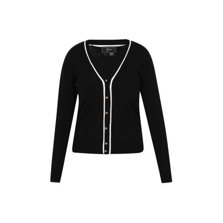 Faina faina Gebreid vest zwart / wit