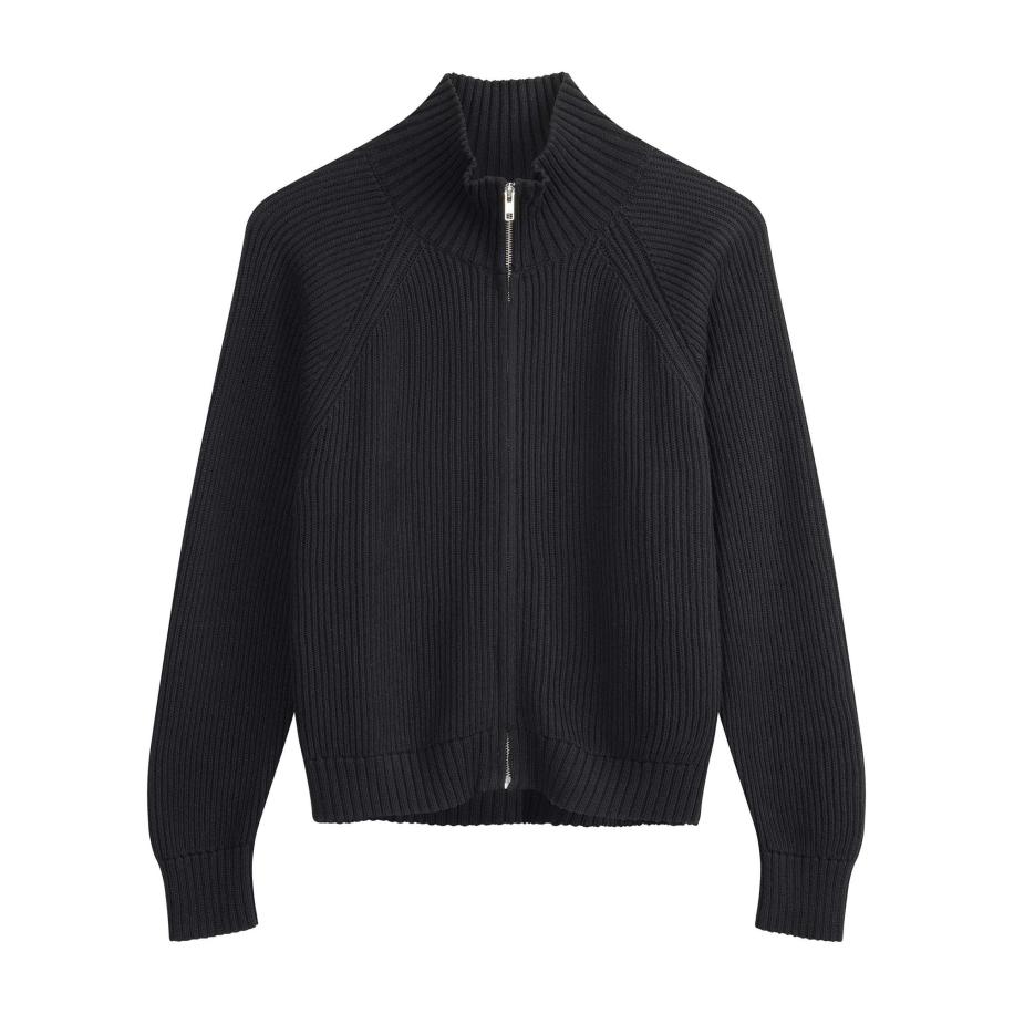 MELA Gebreid vest Kamuka zwart Zwart