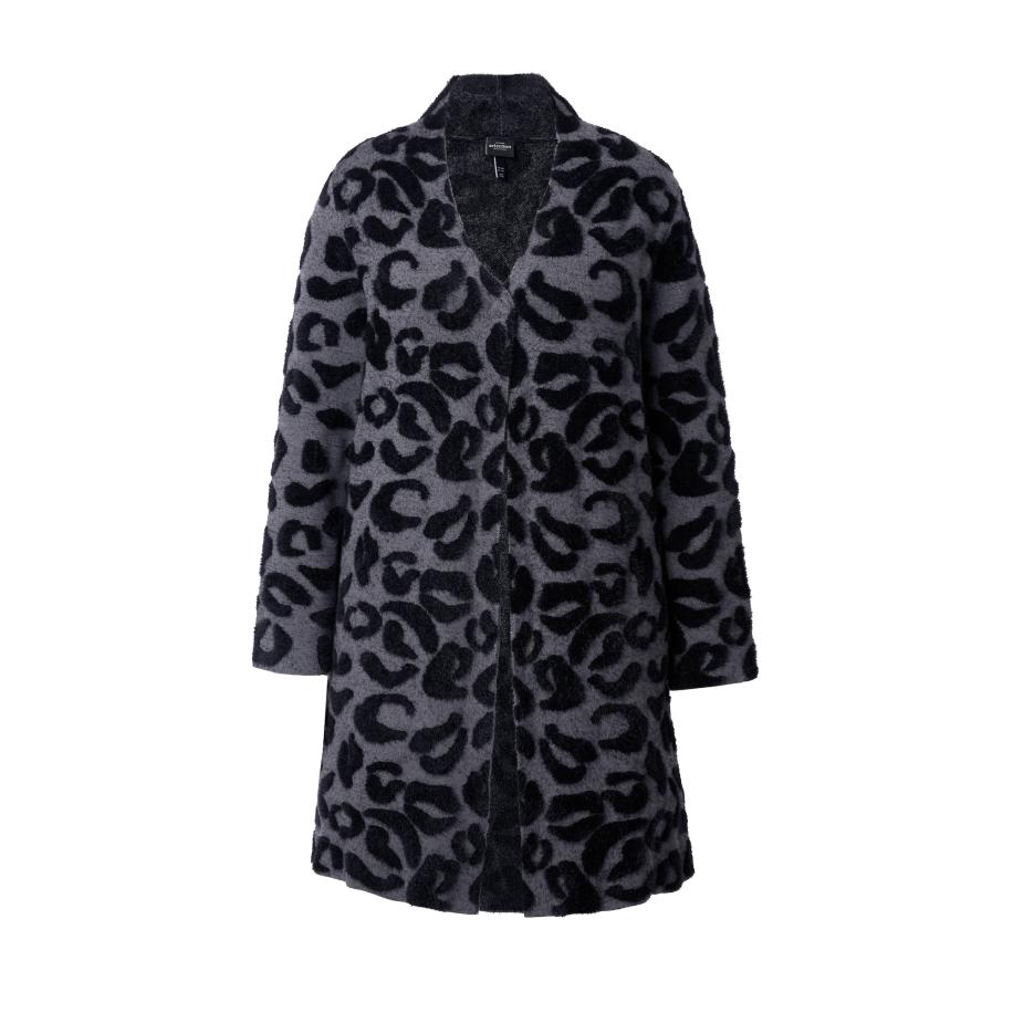 Ulla Popken Ulla Popken Gebreid vest grijs / zwart -