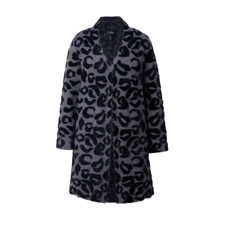 Ulla Popken Ulla Popken Gebreid vest grijs / zwart