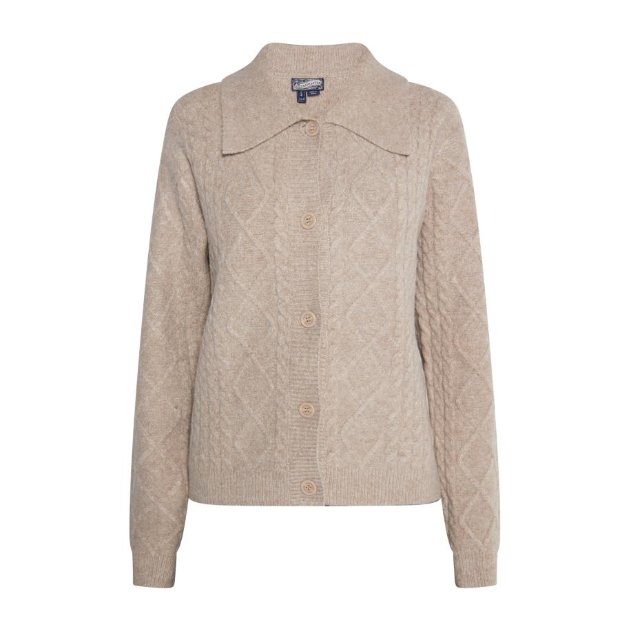 DreiMaster DreiMaster Vintage Gebreid vest beige -