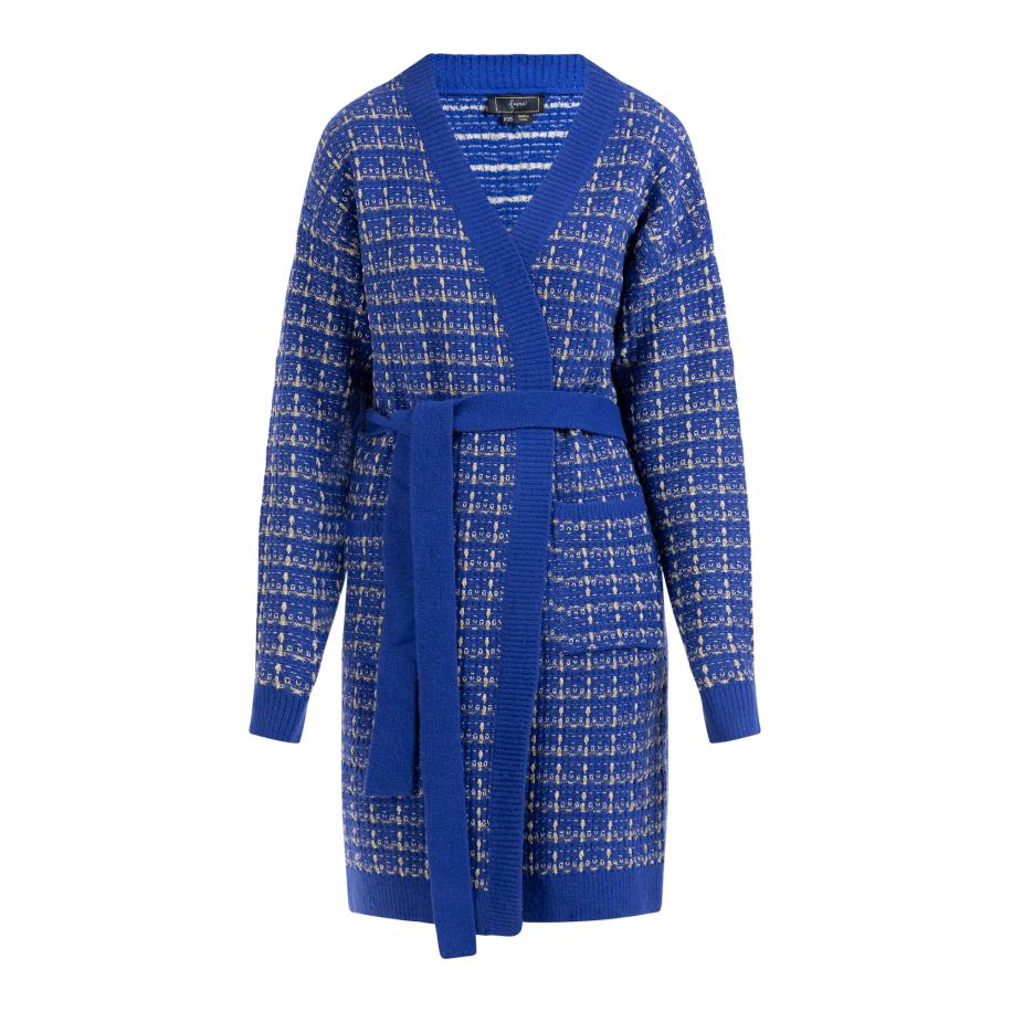 Faina faina Gebreid vest Koosh beige / donkerblauw -