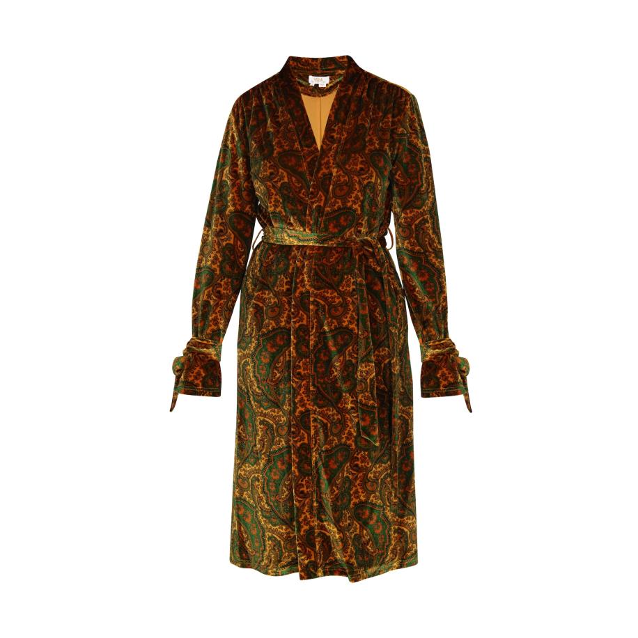 Usha usha FESTIVAL Kimono geel / donkergroen / donkeroranje -