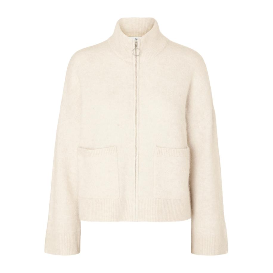 Selected SELECTED Gebreid vest SLFSIA RAS beige -